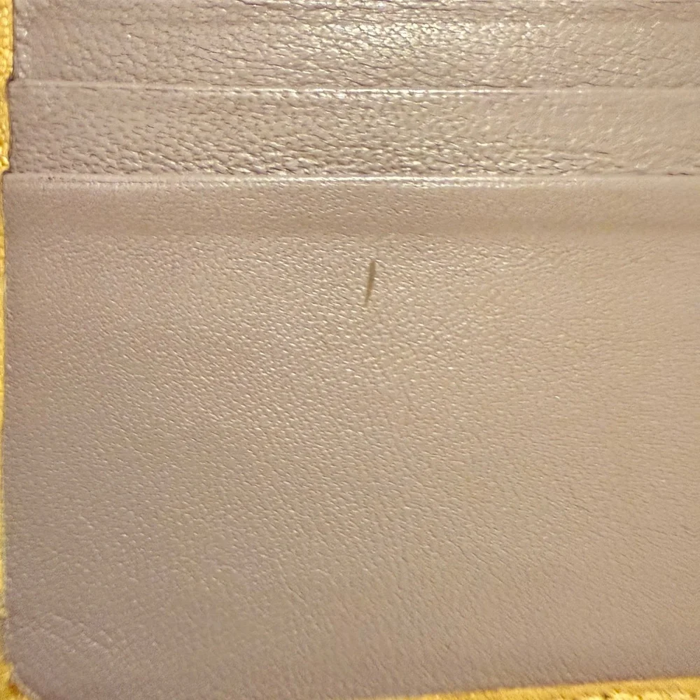 Jimmy Choo Nino Crystal Star-Studded Pearlized Yellow Leather Wallet and COA - Picture 16 of 17